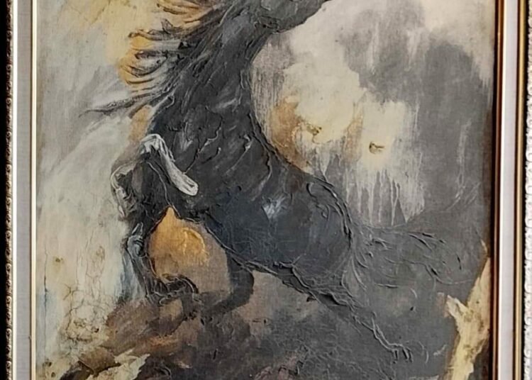 Lukisan Kuda Hitam Karya Budi waluyo Laku Rp50 Juta pada 1999 46 Lukisan Budi waluyo surakarta