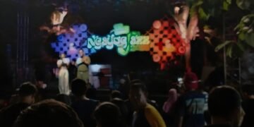 Panggung Simbok, salah satu stage di Ngayogjazz 2025 yang digunakan untuk penampilan beberapa musisi Jazz lokal maupun internasional (Yusuf)