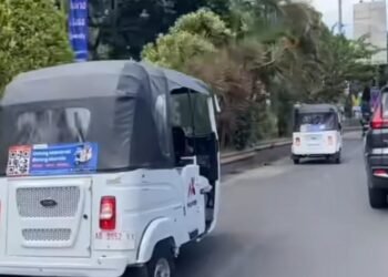 Layanan transportasi daring roda tiga di Jogja (Doc Maxride)