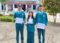 Foto : Tim cerdas cermat SMA Negeri 1 Banda Aceh (Rafa, Jessica, Irsyad)