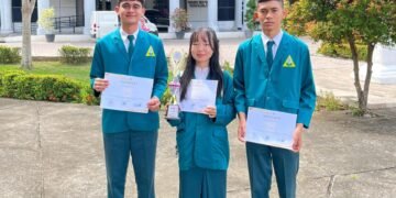 Foto : Tim cerdas cermat SMA Negeri 1 Banda Aceh (Rafa, Jessica, Irsyad)