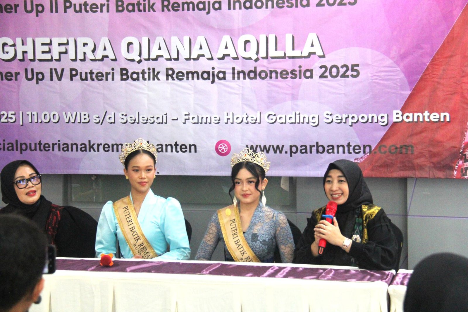 Press Conference : Ghefira Qiana Aqilla Runner Up IV Puteri Batik Remaja Indonesia 2025