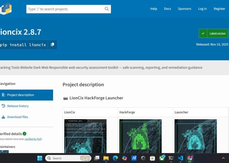 LionCix HackForge Cyber Toolkit by Dwi Bakti N Dev: Web Vulnerability Detection and OSINT in a Single Package 46 Screenshot 2025 11 26 001243