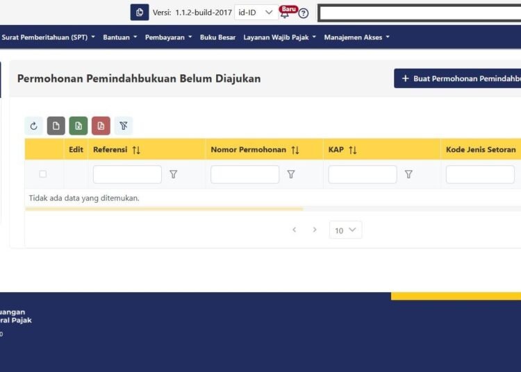Coretax Pemindahbukuan Pajak