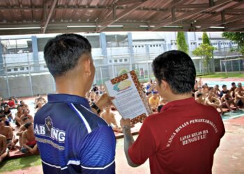 Pembinaan Disiplin WBP: Chatur Dharma Menggema di Lapas Bengkulu 58 Lapas Bengkulu, Chatur Dharma, Pembinaan WBP, Senam Bersama, Program Akselerasi Pemasyarakatan, Julianto Budhi Prasetyono, Agus Andrianto, Kemenimipas, Disiplin Warga Binaan