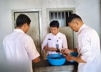 Perketat Keamanan, Tim ADM Kamtib Lapas Bengkulu Ganti Gembok Blok Pidum 55 Lapas Bengkulu, ADM Kamtib, Pergantian Gembok, Blok Pidum, Keamanan Lapas, Pemasyarakatan, Supian Natalis, Bengkulu
