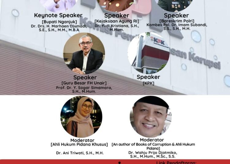Pamflet Seminar Nasional Anti Korupsi 2025: 2025: “Lawan Korupsi: Menuju Tata Kelola Pemerintahan yang Bersih dan Berwibawa”