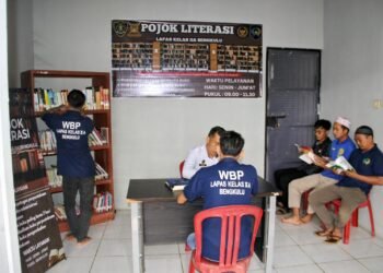 Koleksi Buku Bertambah, Minat Baca WBP Lapas Bengkulu Melonjak 49 Lapas Bengkulu, Pojok Literasi, WBP, Pembinaan, Minat Baca, Perpusnas RI, Literasi Pemasyarakatan, Pendidikan Warga Binaan, Program Pembinaan, Kemenkumham