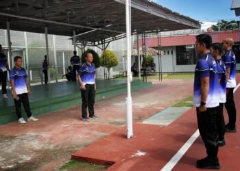 Lapas Bengkulu, HUT Korpri 54, Gladi Upacara, Upacara Korpri, Petugas Pemasyarakatan, Kemenkumham, Bengkulu, ASN, ADM Kamtib, Tata Tertib Lapas