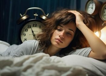 Seorang yang mengalami insomnia dan kurang tidur