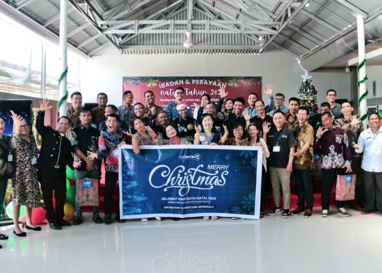 Lapas Bengkulu, Natal di Lapas, Ibadah Natal, Warga Binaan, Keluarga Warga Binaan, Pembinaan Kepribadian, Pemasyarakatan