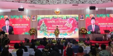 Buka Ibadah dan Perayaan Natal 2025 Kementerian ATR/BPN, Menteri Nusron: Jadikan Esensi Agama sebagai Spirit Bekerja