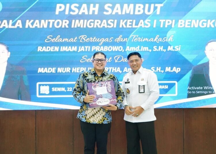 Kalapas Bengkulu Hadiri Pisah Sambut Kepala Imigrasi Kelas I TPI Bengkulu 46 Lapas Bengkulu, Kalapas Bengkulu, Kantor Imigrasi Bengkulu, Pisah Sambut Pejabat, Kemenkumham, Pemasyarakatan, Keimigrasian