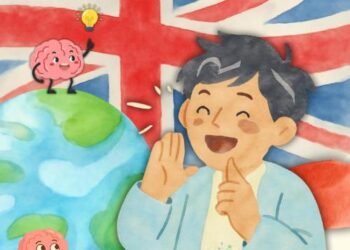 Gambar Ilustrasi Anak Bilingual Bahasa Indonesia dan Bahasa Inggris. Dibuat menggunakan Canva (Sumber: Paramesti, 2025)