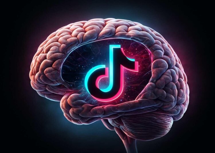 Terungkap! Psikologi Jelaskan Kenapa Kita Susah Berhenti Scroll TikTok 46 Ilustrasi Otak Kecanduan TikTok