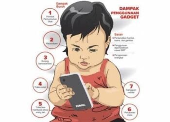 Ilustrasi dampak Gadget Terhadap Tumbuh Kembang Anak