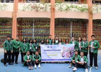 Mahasiswa/i MKWK Intoleransi 9 USU sosialisasi pencegahan intoleransi kepada siswa/i SMP Sultan Iskandar Muda