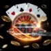 Judi Online Remaja: Bentuk Ketimpangan Sosial Baru Di Era Digital 59 Modern Golden, White And Red Slot Machine, Roulette Wheel, Four Aces, Coins With Futuristic Orange Neon Lights On Black Background.