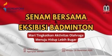 senam bersama Eksibisi Badminton