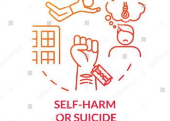 stock vector self harm vein cutting concept icon depression and insanity result psychical problem suicide 1722581944