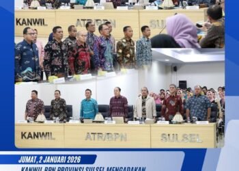 Rapat Evaluasi Capaian Kinerja Tahun Anggaran 2025 serta Penyusunan Rencana Aksi Tahun Anggaran 2026 di lingkungan Kanwil BPN Provinsi Sulsel 46 BPN Provinsi Sulsel