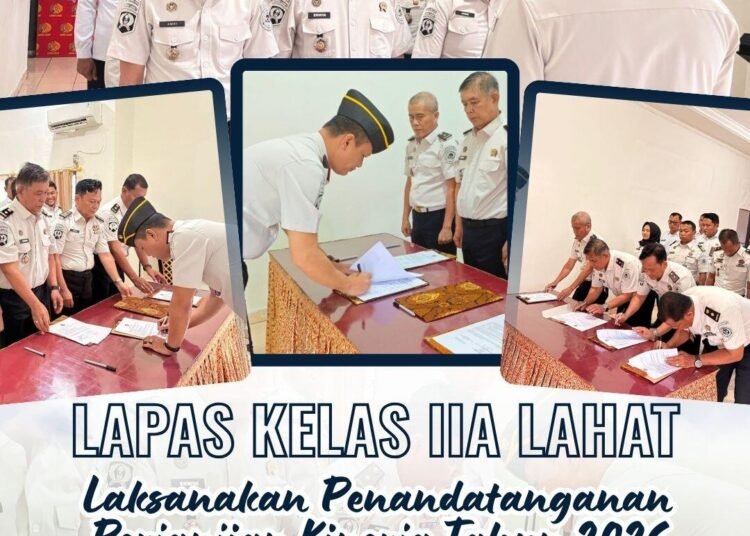 Perkokoh Komitmen Pelayanan, Lapas Lahat Tandatangani PK Tahun 2026 46 PK 2026