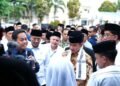 Suasana kunjungan kerja Wakil Presiden RI Gibran Rakabuming Raka di Pondok Pesantren Cipasung, Kabupaten Tasikmalaya, Jawa Barat.