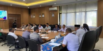 Jasa Raharja Aimas Bersama Pilar Keselamatan Lalu Lintas Melaksanakan Rapat FLLAJ 29 pelaksanaan rapat di ruang rapat Dinas Perhubungan Kab. Sorong