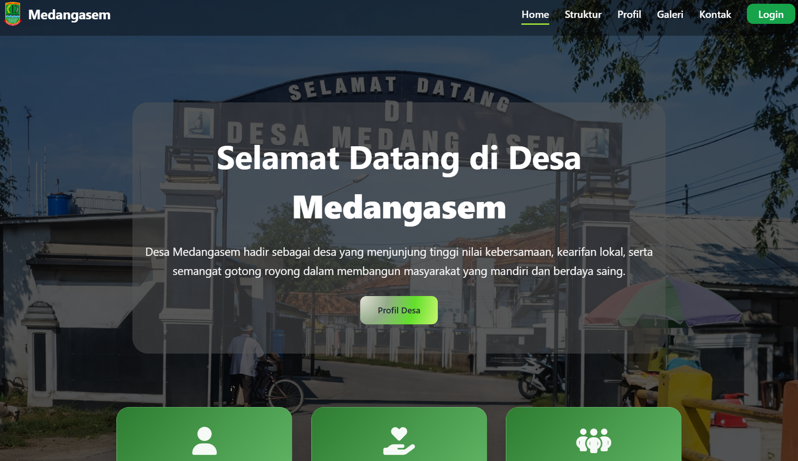 Preview Tampilan Website Desa Medangasem 2026