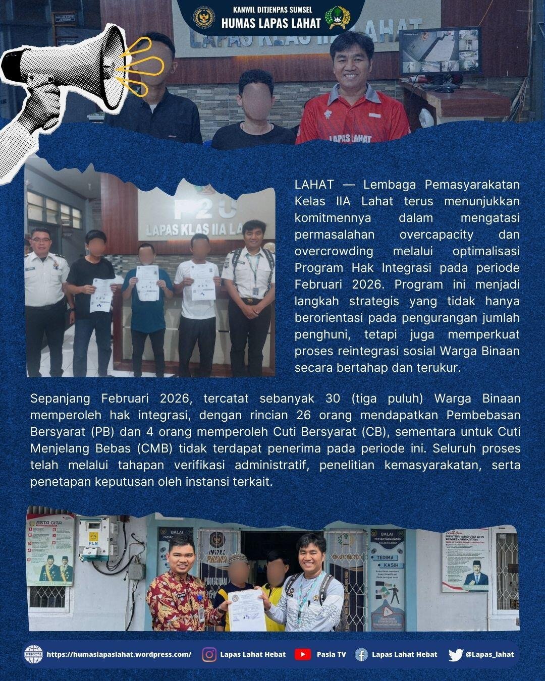 Optimalisasi Hak Integrasi, Lapas Kelas IIA Lahat Berhasil Kurangi Overcapacity dan Perkuat Reintegrasi Sosial 47 70