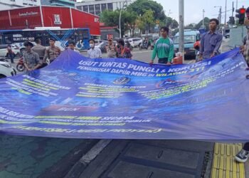 Suasana Demo Aliansi Masyarakat Cinta MBG di Depan Kantor BGN (Sumber: Dokpri)