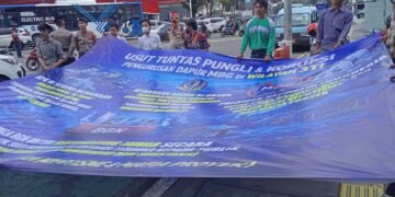 Suasana Demo Aliansi Masyarakat Cinta MBG di Depan Kantor BGN (Sumber: Dokpri)