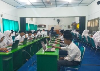 Siswa IX F MTsN 6 Bantul Semangat Ikuti TO TKA/TKD Hari Pertama 60 MTsN 6 Bantul