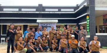 Proses Pemasangan Peta Batas Wilayah Desa