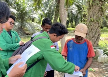Proses distribusi pupuk subsidi jenis Urea bagi petani di Gampong Pulo Iboih, Kecamatan Kuta Makmur, Kabupaten Aceh Utara. Sumber: DOK.HIMAGRI FP UNIMAL