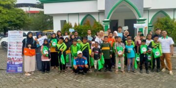 Genius ID bekerja sama dengan Yatim Mandiri menyelenggarakan Senam Pagi Bersama pada Minggu (15/02/2026) di Balai Jagong Kudus.