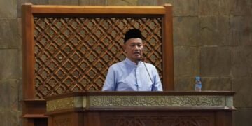 Wakil Ketua KPK, Ibnu Basuki Widodo ketika memberikan ceramah Ramadan di Masjid Kampus UGM Yogyakarta (Dovy)