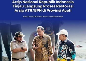 Tim gabungan Kementerian ATR BPN bersama Arsip Nasional Republik Indonesia ANRI melakukan pen