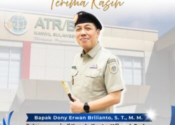 Keluarga Besar Kantor Pertanahan Kabupaten Toraja Utara mengucapkan Terima Kasih kepada bapak Dony Erwan Brilianto, S. T., M. M. selama menjadi Kepala Kantor Wilayah Badan Pertanahan Nasional Provinsi Sulawesi Selatan 47 Kantor Pertanahan Kabupaten Toraja Utara