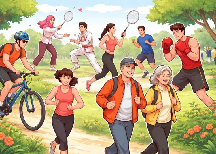 Olahraga sebagai Kebutuhan, Bukan Hukuman, atau sesuatu yang memberatkan 46 olahraga di taman bentuk dari aktivitas menyenangkan yang menyehatkan