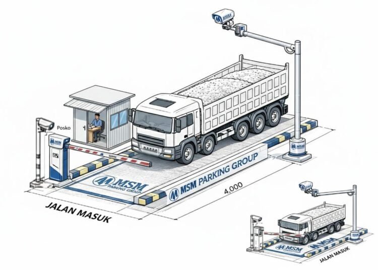 palang parkir akses industri