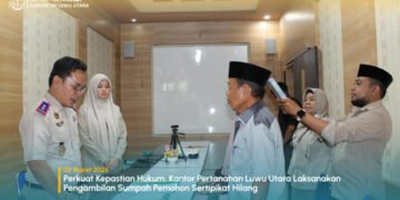 Perkuat Kepastian Hukum, Kantor Pertanahan Luwu Utara Laksanakan Pengambilan Sumpah Pemohon Sertipikat Hilang 30 030326 Berita 6