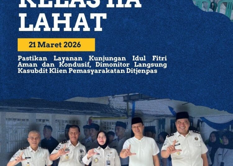 Lapas Kelas IIA Lahat Pastikan Layanan Kunjungan Idul Fitri 1447 H Aman dan Kondusif, Dimonitor Langsung Kasubdit Ditjenpas 46 Kunjungan