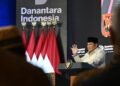 Presiden Prabowo Subianto saat menghadiri acara tasyakuran Hari Ulang Tahun (HUT) ke-1 Danantara Indonesia di Wisma Danantara, Jakarta, Rabu (11/3/2026). BPMI Setpres