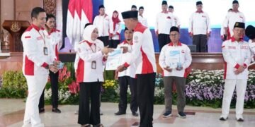 Gema sholawat ribuan Anggota BPD Jawa Timur sambut Prof Reda, perkuat sinergi Jaga Desa untuk Indonesia berdaulat. (Dok. Istimewa)