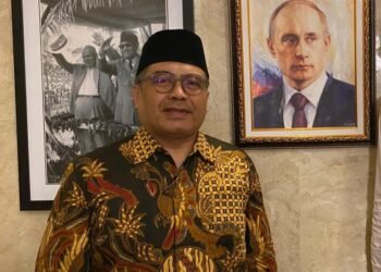 Wakil sekretaris jenderal PRSI, Muhamad Ied saat menyampaikan terkait program Robotika untuk Negeri.
