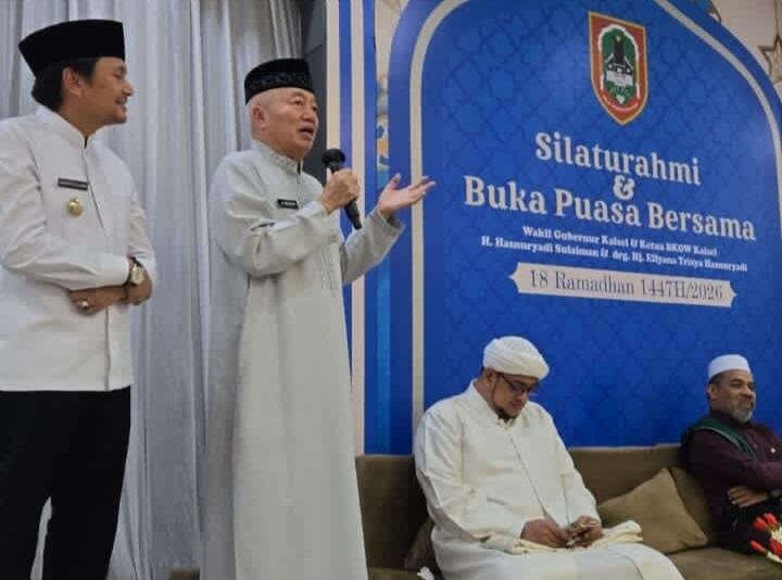 Ketua DPW PRSI Kalimantan Selatan, Habib Fathurrachman Bahasyim, saat menghadiri undangan buka puasa bersama Wakil Gubernur Kalimantan Selatan di Rumah Dinas Wagub, Banjarmasin, Minggu (8/3/2026).