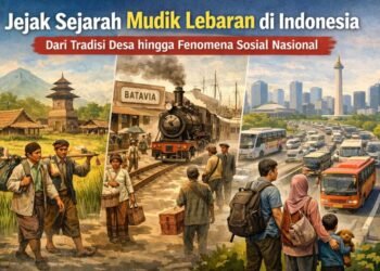 Mudik lebaran dari masa ke masa di Indonesia (Ilustrasi Yusuf)