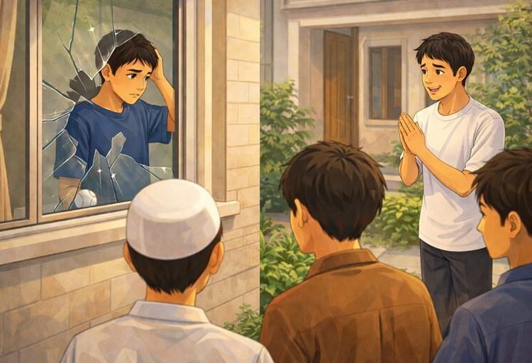 Teenage boys in a heartfelt moment