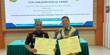 ​Penandatanganan Perjanjian Kerjasama Kantor Pertanahan Kabupaten Asahan dan Kejaksaan Negeri Asahan